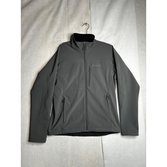 Marmot Other - Marmot Mens Softshell Jacket Gray Fleece Lined Full Zip Outdoor Coat Size Medium